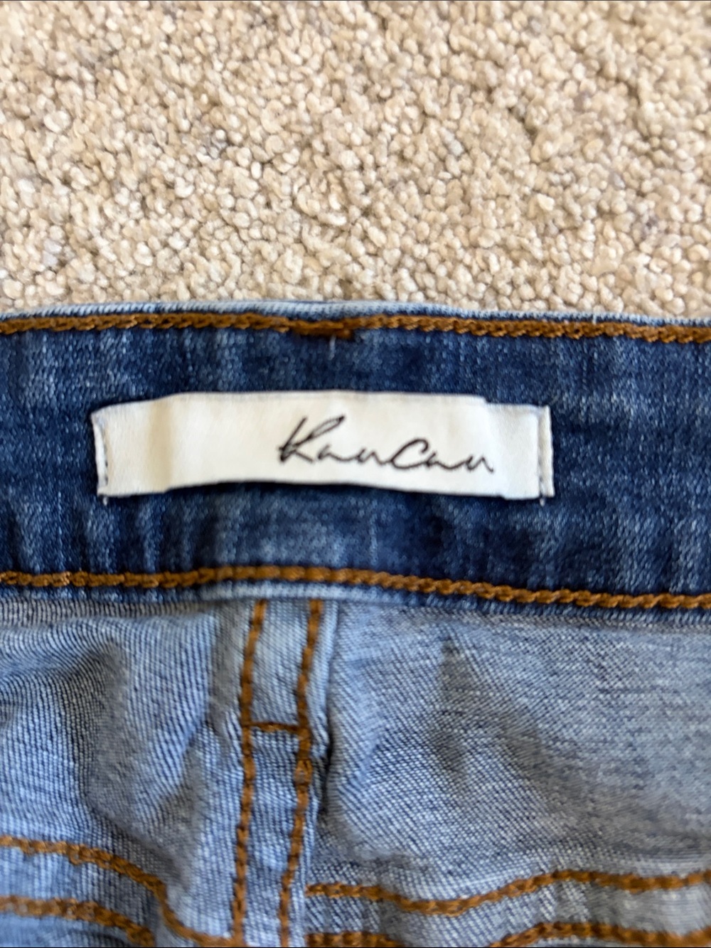 Women’s Distressed Rolled-Hem Denim Shorts - Blue - Picture 4 of 5